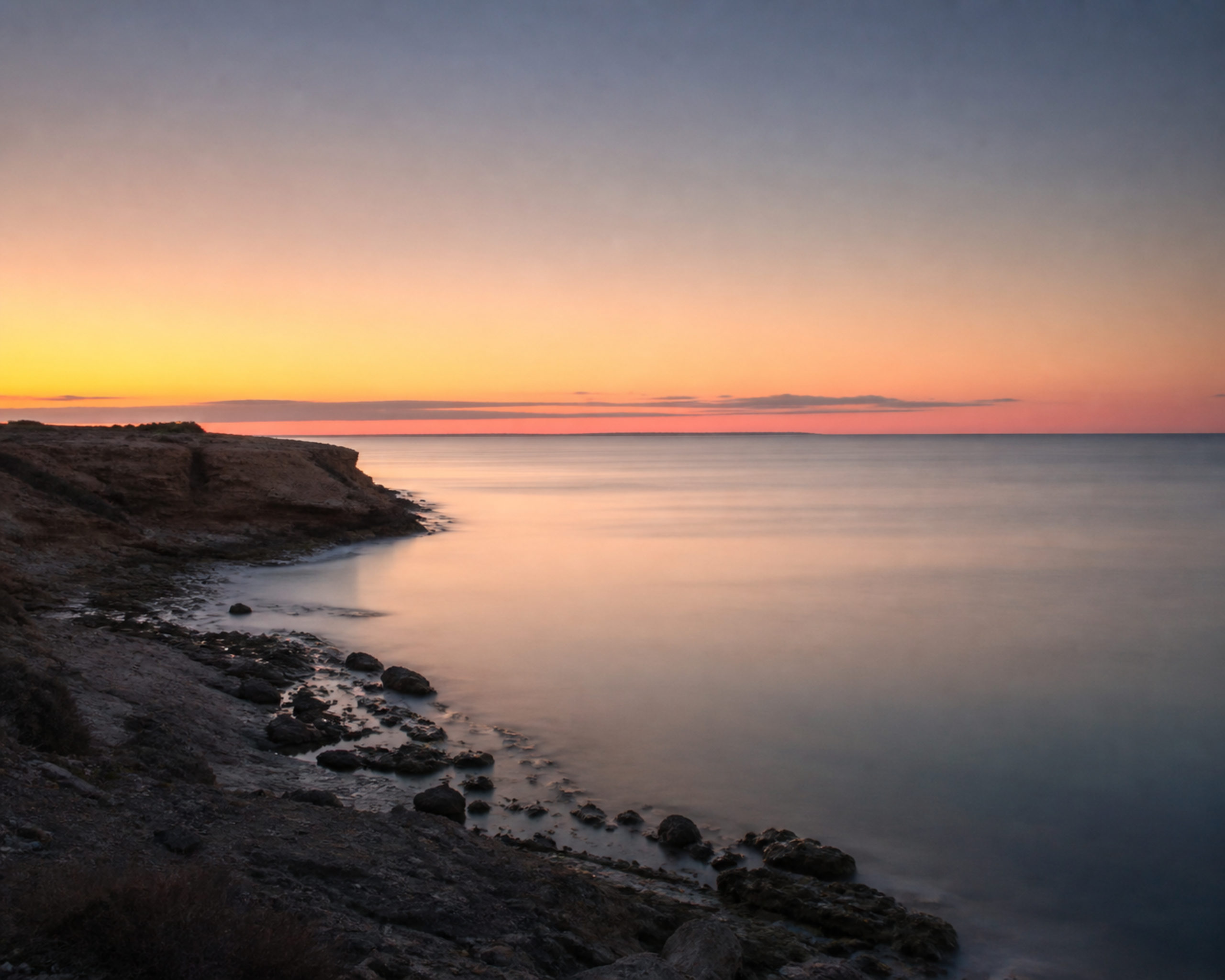 South Australian coastline at dusk