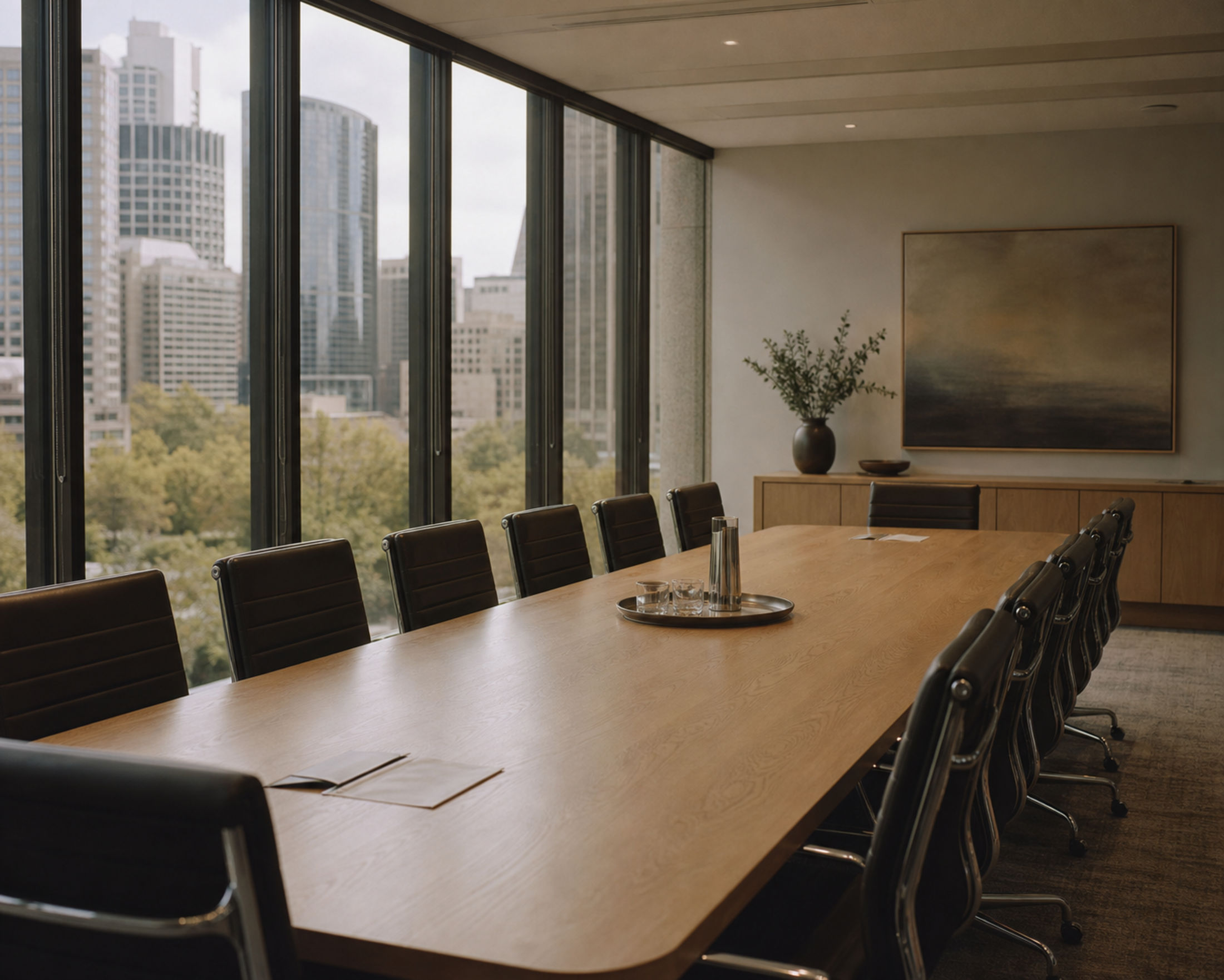 Boardroom of an independent corporate advisory firm